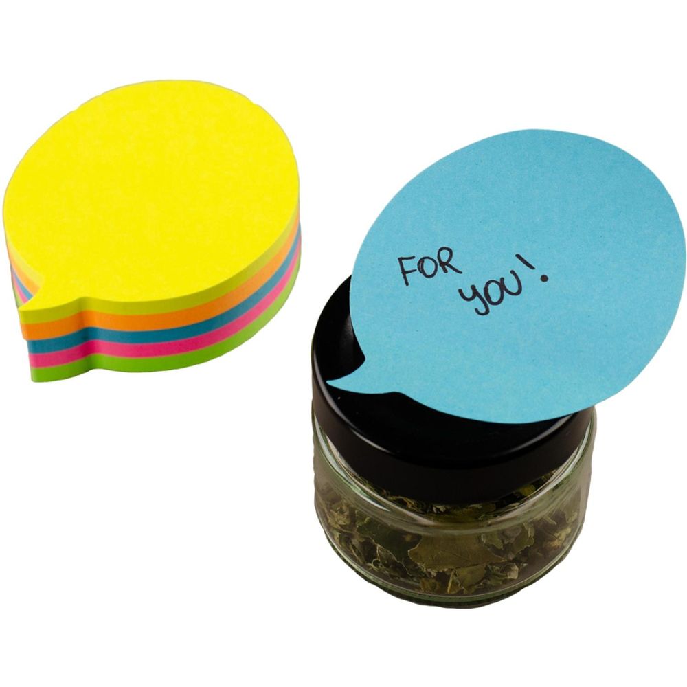 Блок-кубик самоклеящийся Kores Диалог, 250л, 5цв. неон