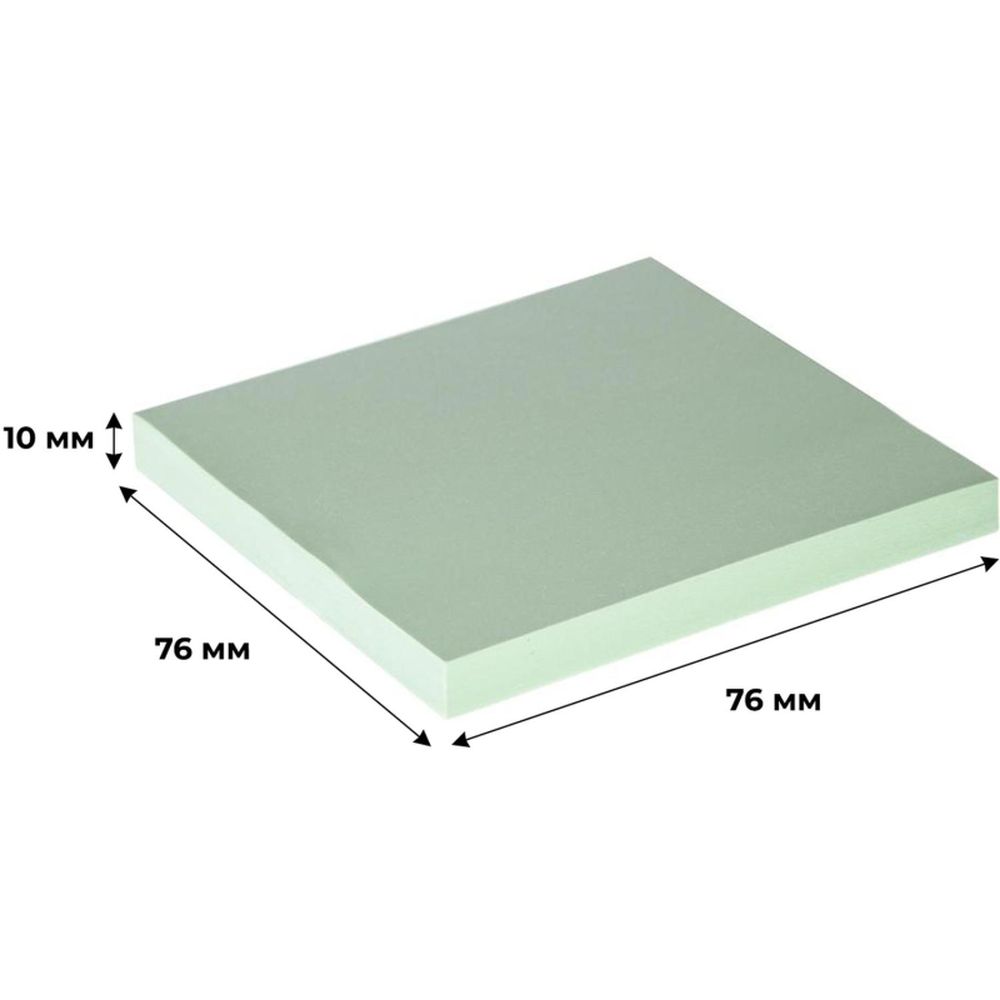 Самоклеящийся блок Attache 76х76мм салатовый 100л