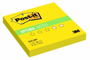 Блокнот клейкий 3M Post-it 654-ONY Optima Лето, 76х76мм, 100л, неон желтый