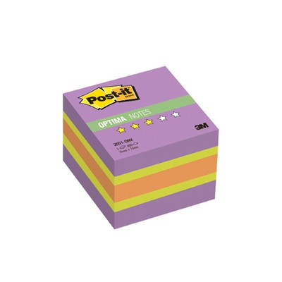 Куб 3M Post-it 2051-ONV Optima Зима, 51х51мм, 400л, фиолетовая неоновая радуга, 3 цвета
