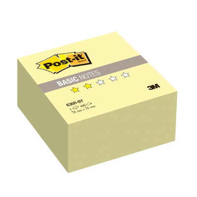 Куб 3M Post-it 636R-BY Basic 76х76мм, 400л, желтый пастель