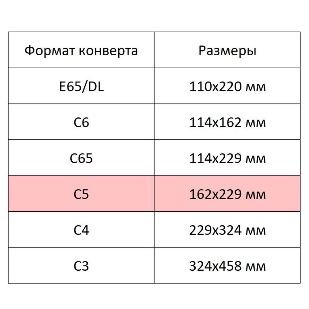 Конверт C5 162х229, Крафт, треугольный клапан, 1000шт/кор