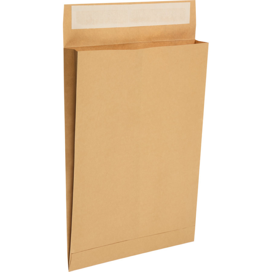 Пакет Е4 300х400х40, стрип, Extrapack, крафт, с расширением