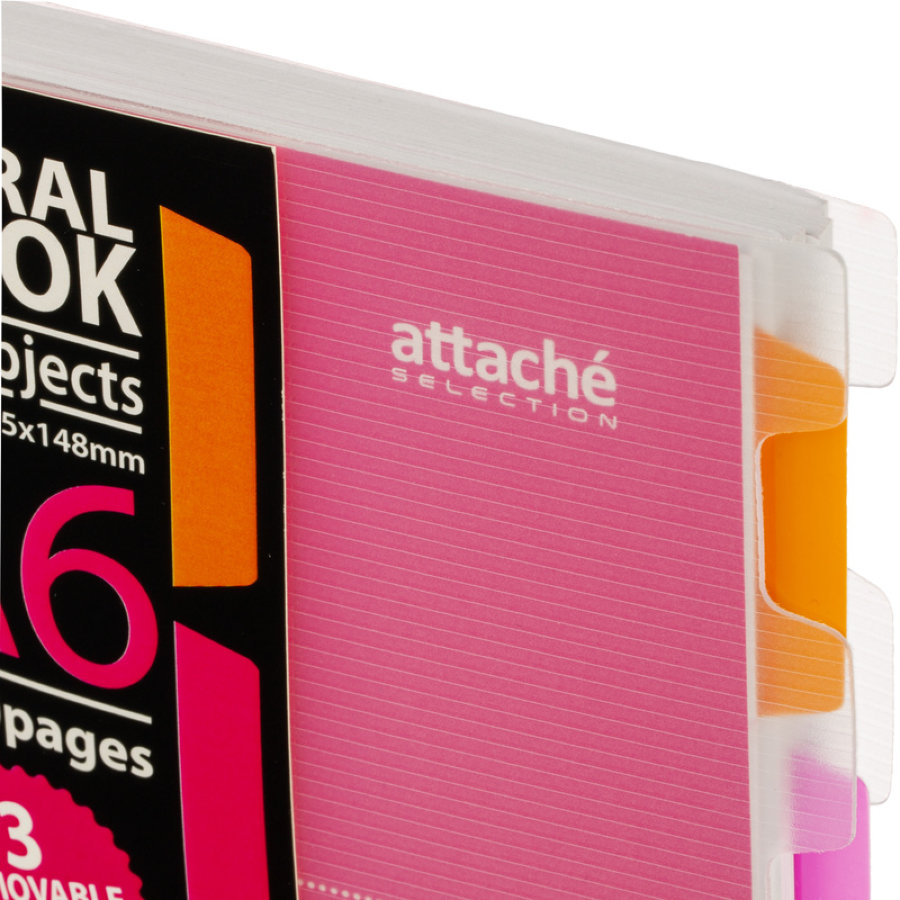 Бизнес-тетрадь Attache Selection Spiral Book A6 140 листов розовая в клетку на спирали (125x146 мм)