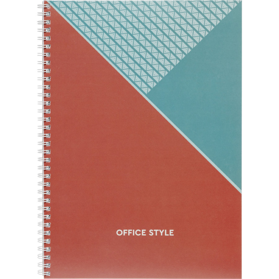 Бизнес-тетрадь А4,96л, обложка картон, гребенка, клетка, Attache Economy, Office Style,бежевая 