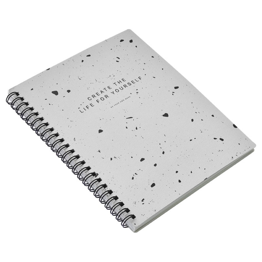 Бизнес-тетрадь А5 96 л, Be Smart Terrazzo, клетка, на спирали (обложка с рисунком, матовая ламинация) 