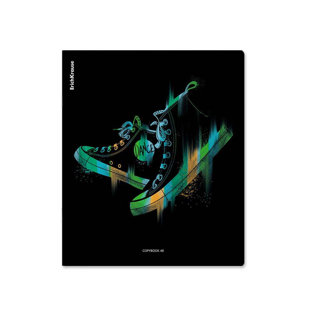 Тетрадь общая ученическая ErichKrause Sneakers, 48 листов, клетка, ламинация soft-touch+выборочный УФ-лак