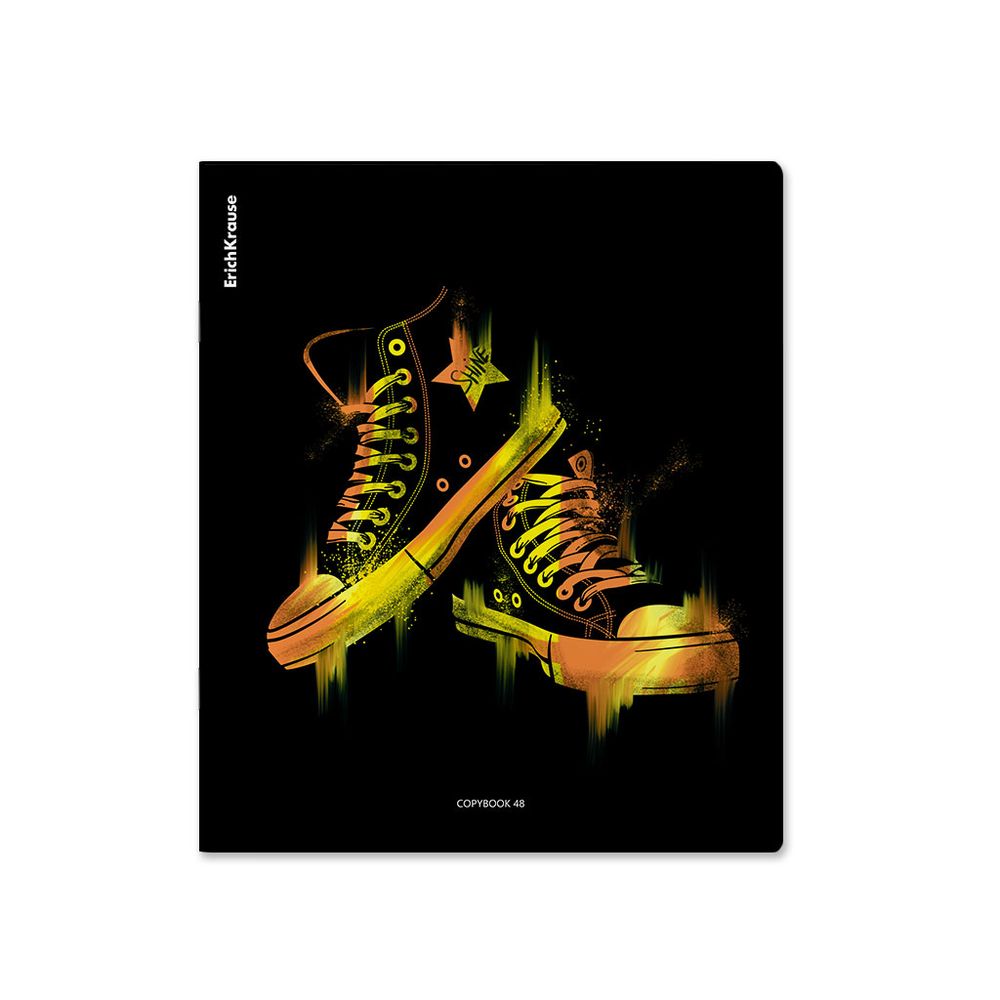 Тетрадь общая ученическая ErichKrause Sneakers, 48 листов, клетка, ламинация soft-touch+выборочный УФ-лак