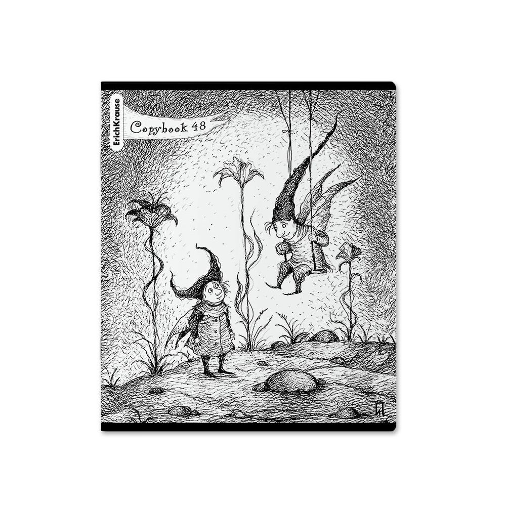 Тетрадь общая ученическая ErichKrause Монохромная история, 48 листов, клетка, твин-лак