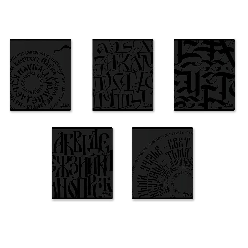 Тетрадь общая ученическая ErichKrause Lettering, 48 листов, клетка, твин-лак