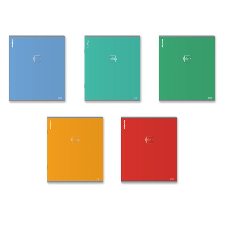 Тетрадь общая ученическая ErichKrause Think, 80 листов, клетка_MIX-PACK