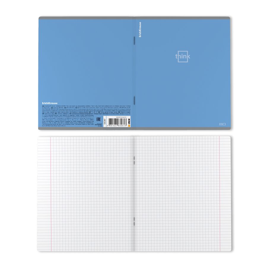 Тетрадь общая ученическая ErichKrause Think, 80 листов, клетка_MIX-PACK