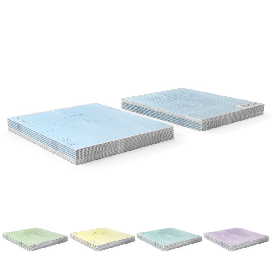 Тетрадь школьная ученическая с пластиковой обложкой на скобе ErichKrause Классика CoverPrо glossy, А5+, 18 л, линейка_MIX-PACK