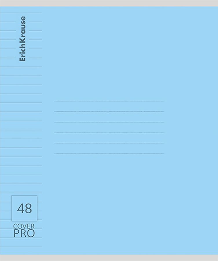 Тетрадь общая ученическая с пластиковой обложкой на скобе ErichKrause Классика CoverPrо glossy, А5+, 48 л, линейка_MIX-PACK