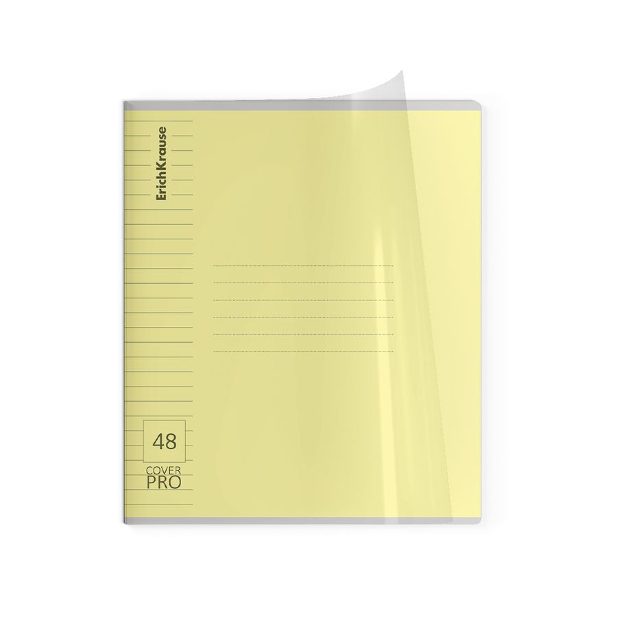 Тетрадь общая ученическая с пластиковой обложкой на скобе ErichKrause Классика CoverPrо glossy, А5+, 48 л, линейка_MIX-PACK
