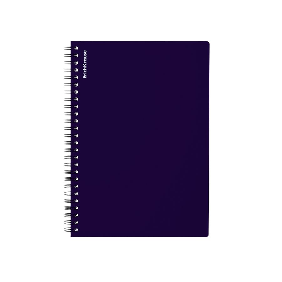 Тетрадь общая с пластиковой обложкой на спирали ErichKrause Reef индиго, А5, 80 листов, клетка