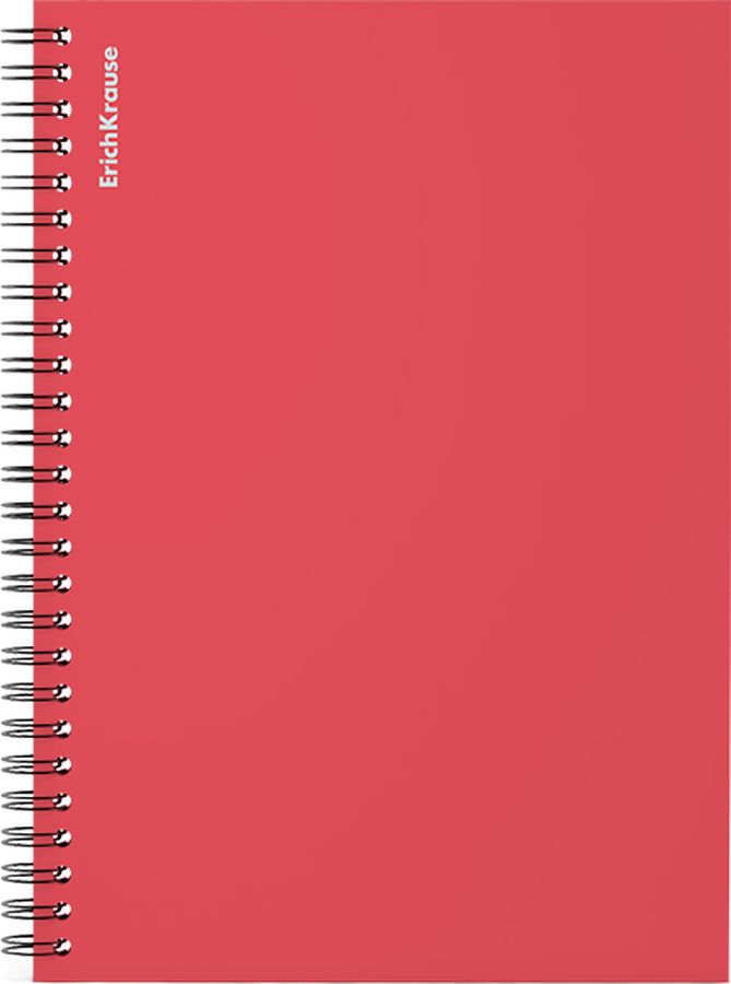 Тетрадь общая с пластиковой обложкой на спирали ErichKrause Reef коралловый, А5, 80 листов, клетка