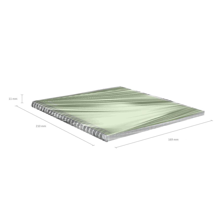 Тетрадь общая с пластиковой обложкой на спирали ErichKrause Reef лайм, А5, 80 листов, клетка