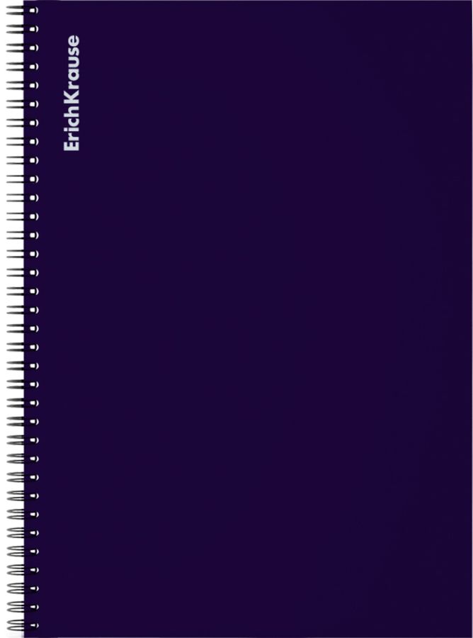 Тетрадь общая с пластиковой обложкой на спирали ErichKrause Reef индиго, А4, 80 листов, клетка