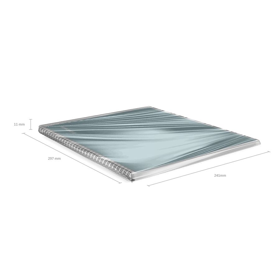 Тетрадь общая с пластиковой обложкой на спирали ErichKrause Reef бирюзовый, А4, 80 листов, клетка