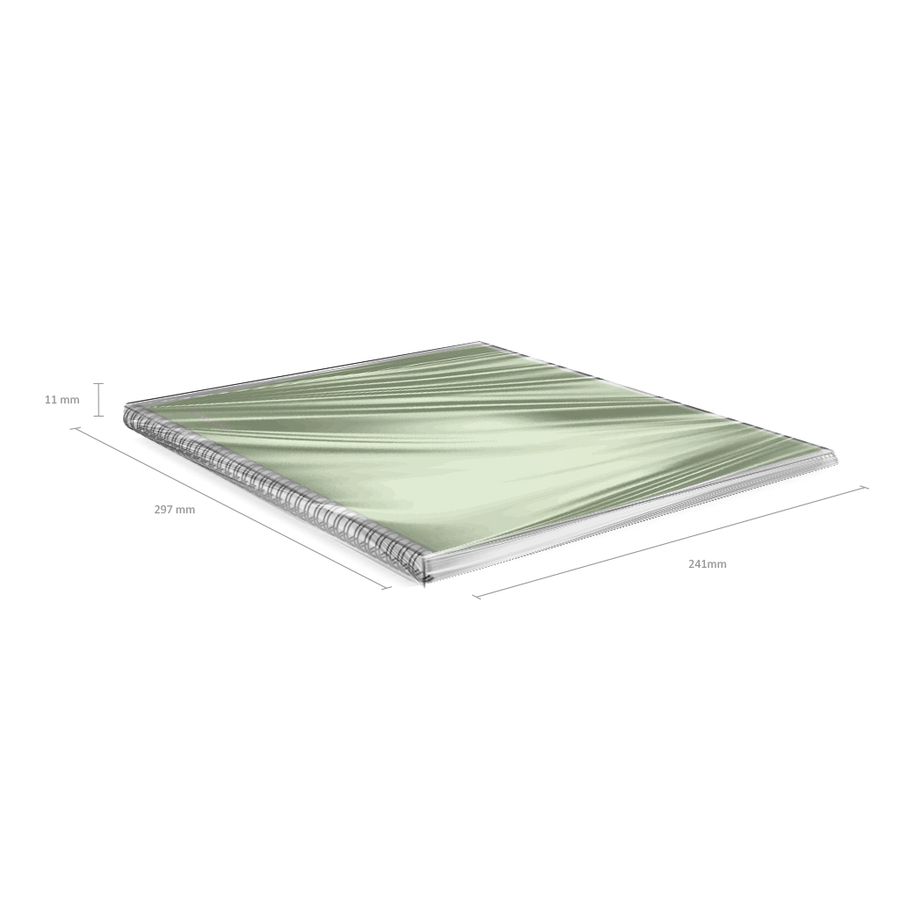 Тетрадь общая с пластиковой обложкой на спирали ErichKrause Reef лайм, А4, 80 листов, клетка