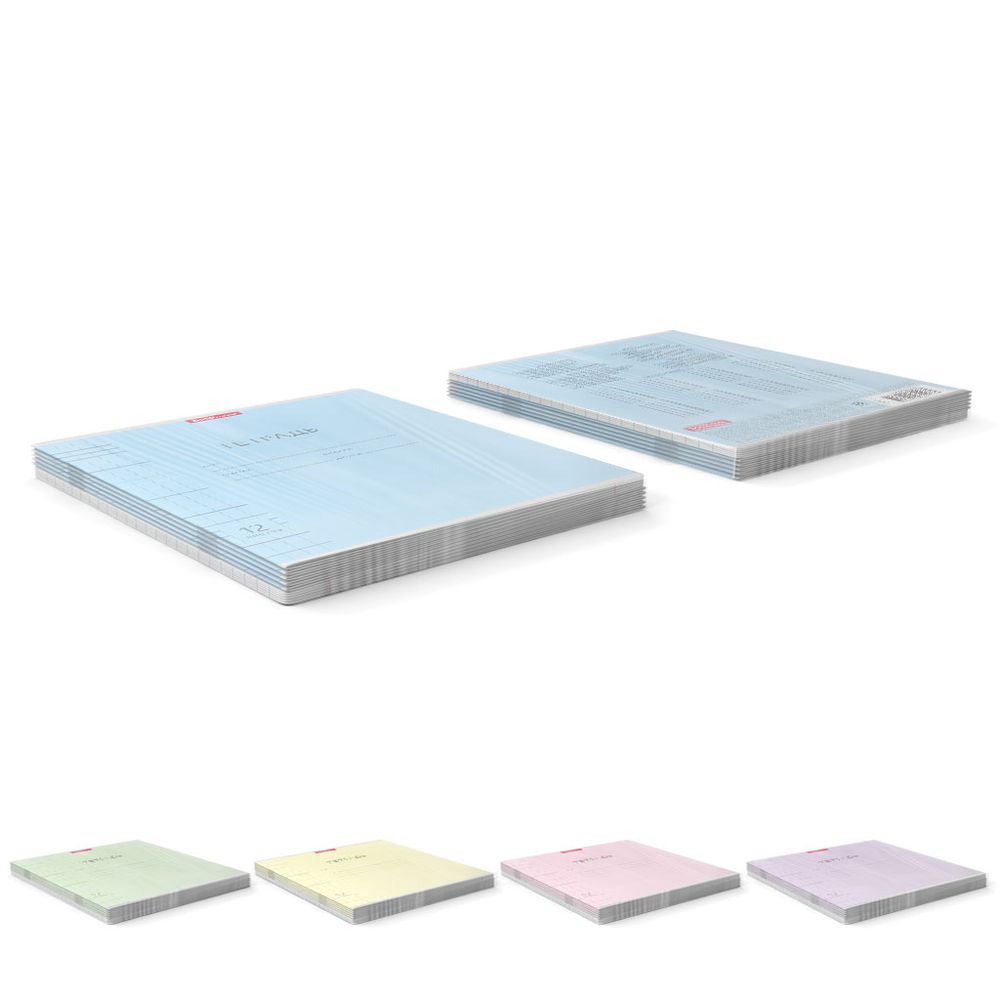 Тетрадь школьная ученическая ErichKrause Классика Visio ассорти, 12 листов, крупная клетка 