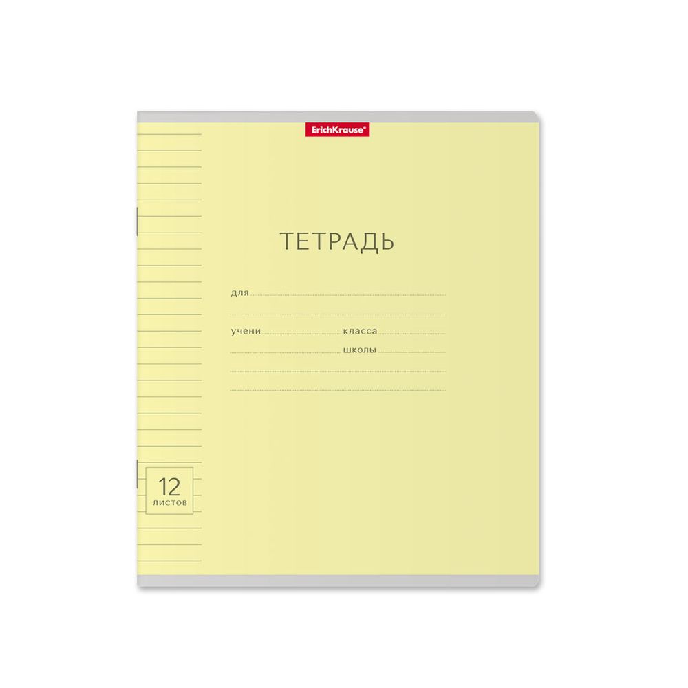 Тетрадь школьная ученическая ErichKrause Классика Visio ассорти, 12 листов, линейка 