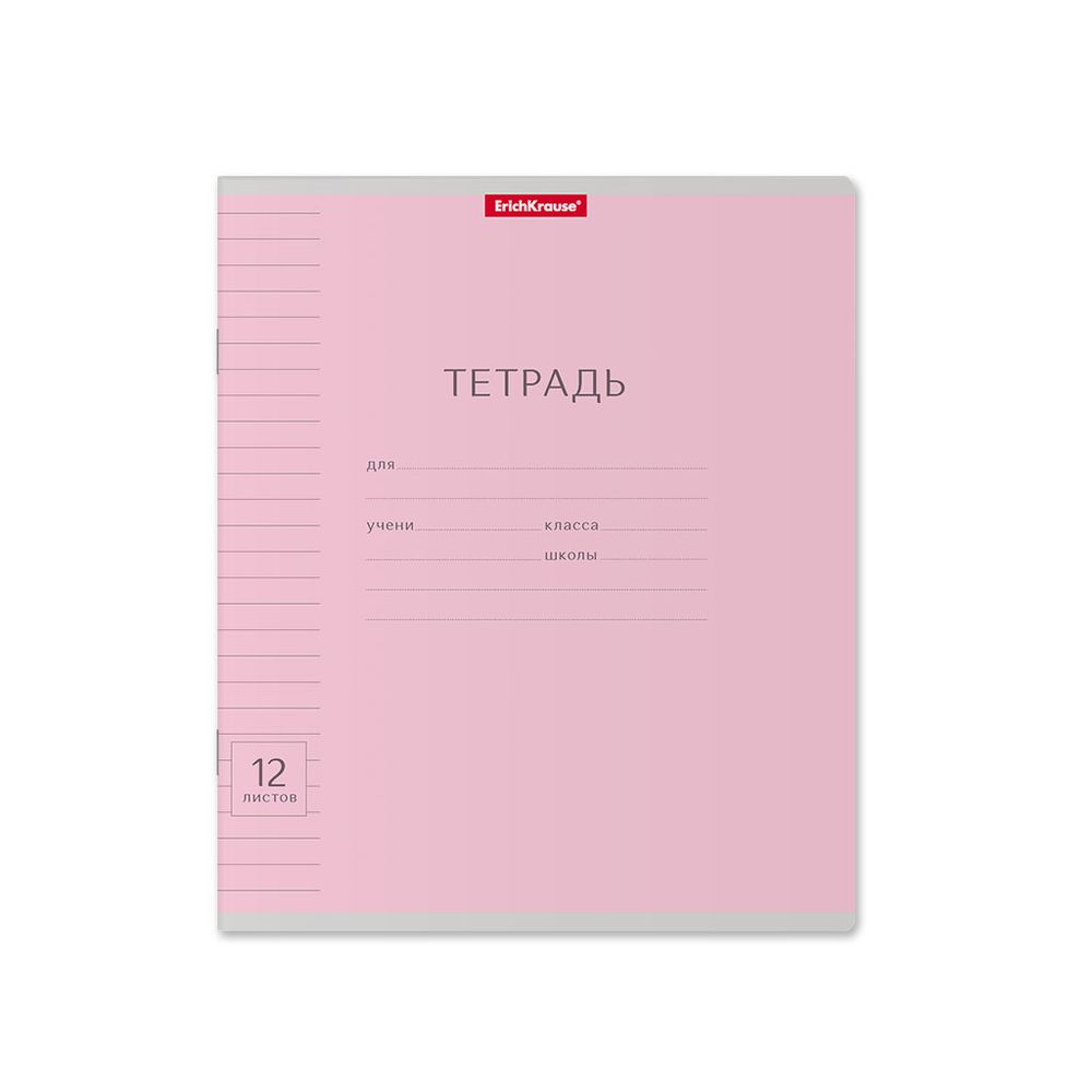 Тетрадь школьная ученическая ErichKrause Классика Visio ассорти, 12 листов, линейка 