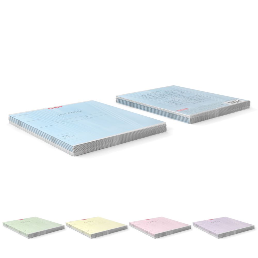 Тетрадь школьная ученическая ErichKrause Классика Visio ассорти, 12 листов, линейка 