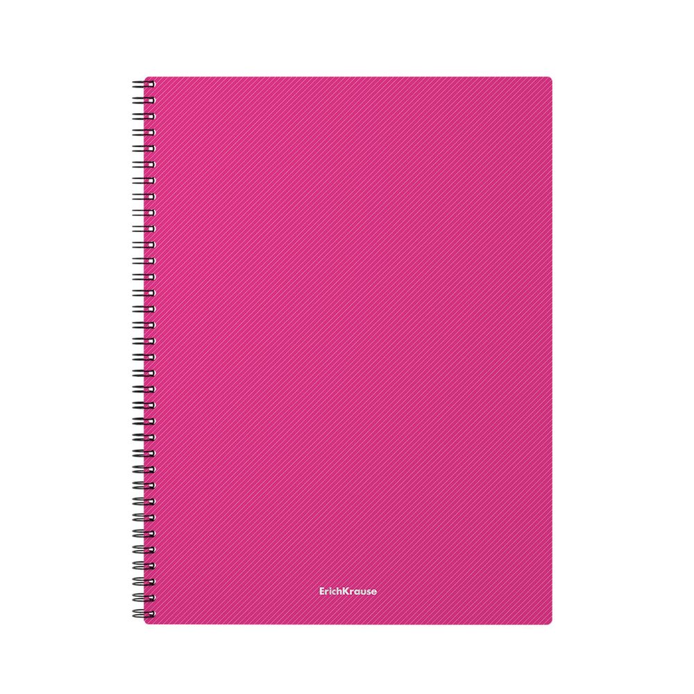 Тетрадь общая с пластиковой обложкой на спирали ErichKrause Glance Vivid, ассорти, А4, 80 листов, клетка