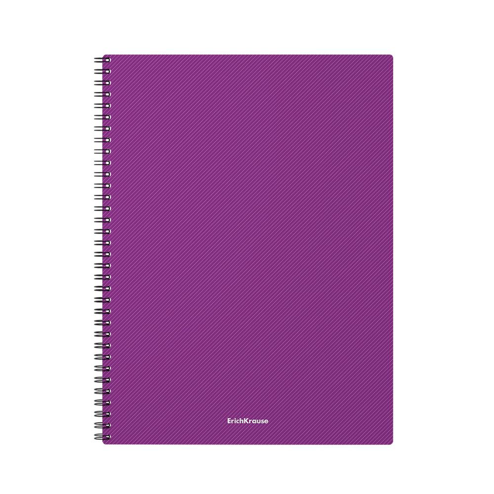 Тетрадь общая с пластиковой обложкой на спирали ErichKrause Glance Vivid, ассорти, А4, 80 листов, клетка