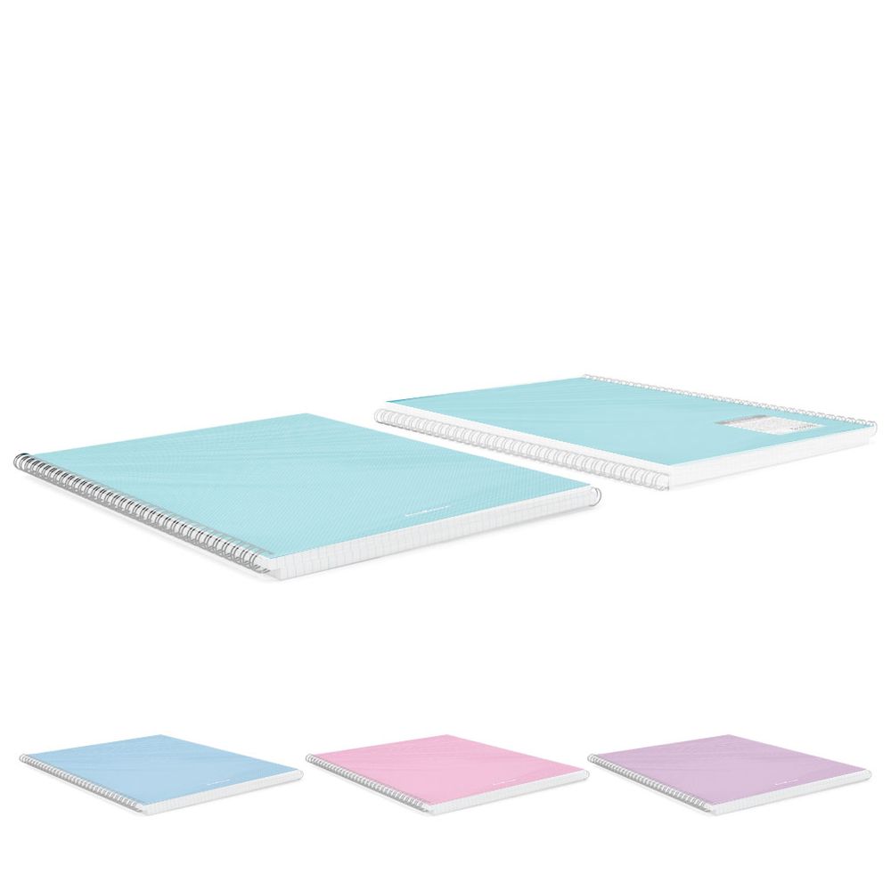 Тетрадь общая с пластиковой обложкой на спирали ErichKrause Glance Vivid, ассорти, А4, 80 листов, клетка