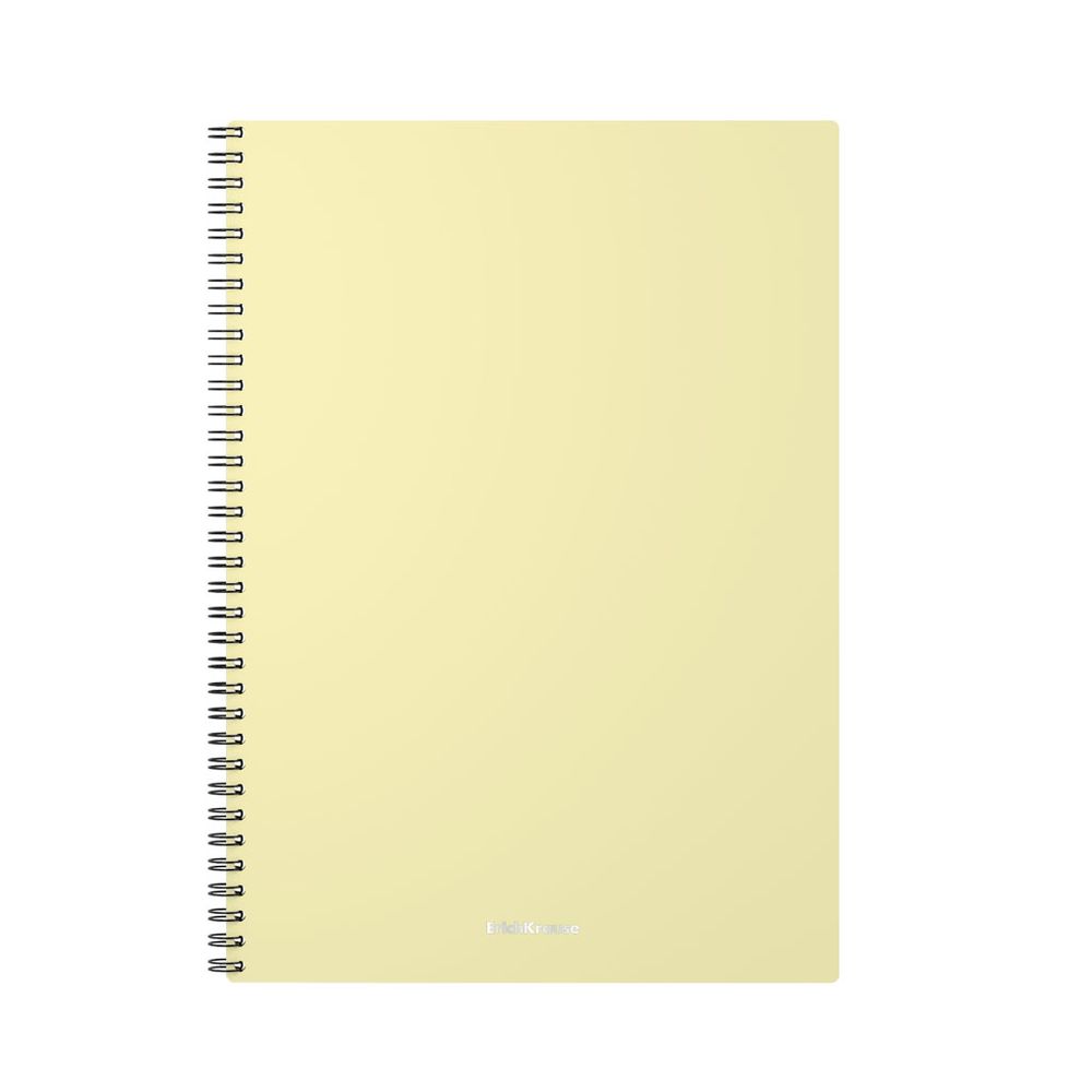 Тетрадь общая с пластиковой обложкой на спирали ErichKrause Pastel, ассорти, А4, 80 листов, клетка