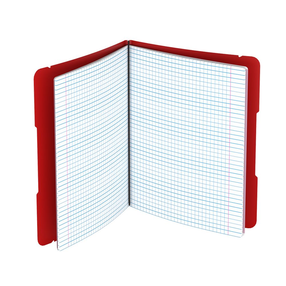 Тетрадь общая ученическая в съемной пластиковой обложке ErichKrause FolderBook Classic, красный, А5+, 48 листов, клетка