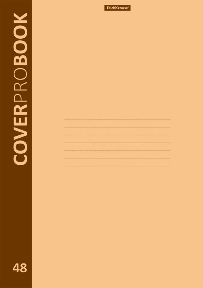 Тетрадь общая ученическая с пластиковой обложкой на скобе ErichKrause CoverProBook Neon, оранжевый, А4, 48 листов, клетка