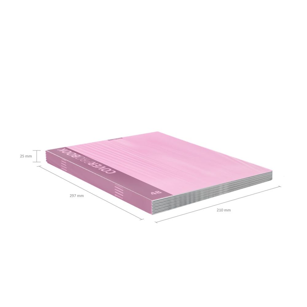 Тетрадь общая ученическая с пластиковой обложкой на скобе ErichKrause CoverProBook Neon, розовый, А4, 48 листов, клетка