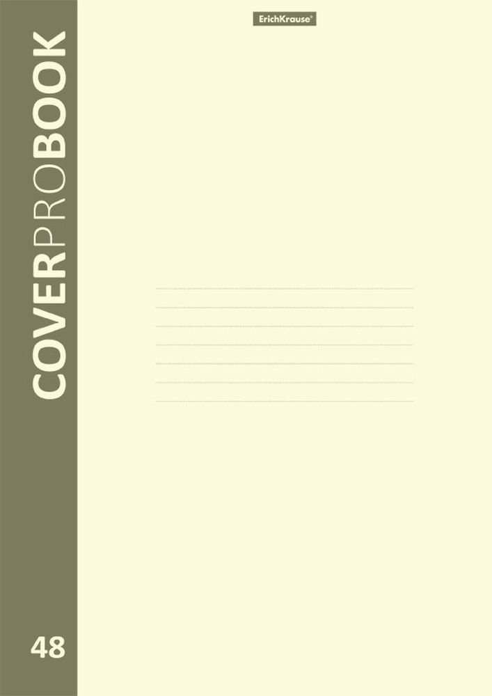 Тетрадь общая ученическая с пластиковой обложкой на скобе ErichKrause CoverProBook Pastel, желтый, А4, 48 листов, клетка