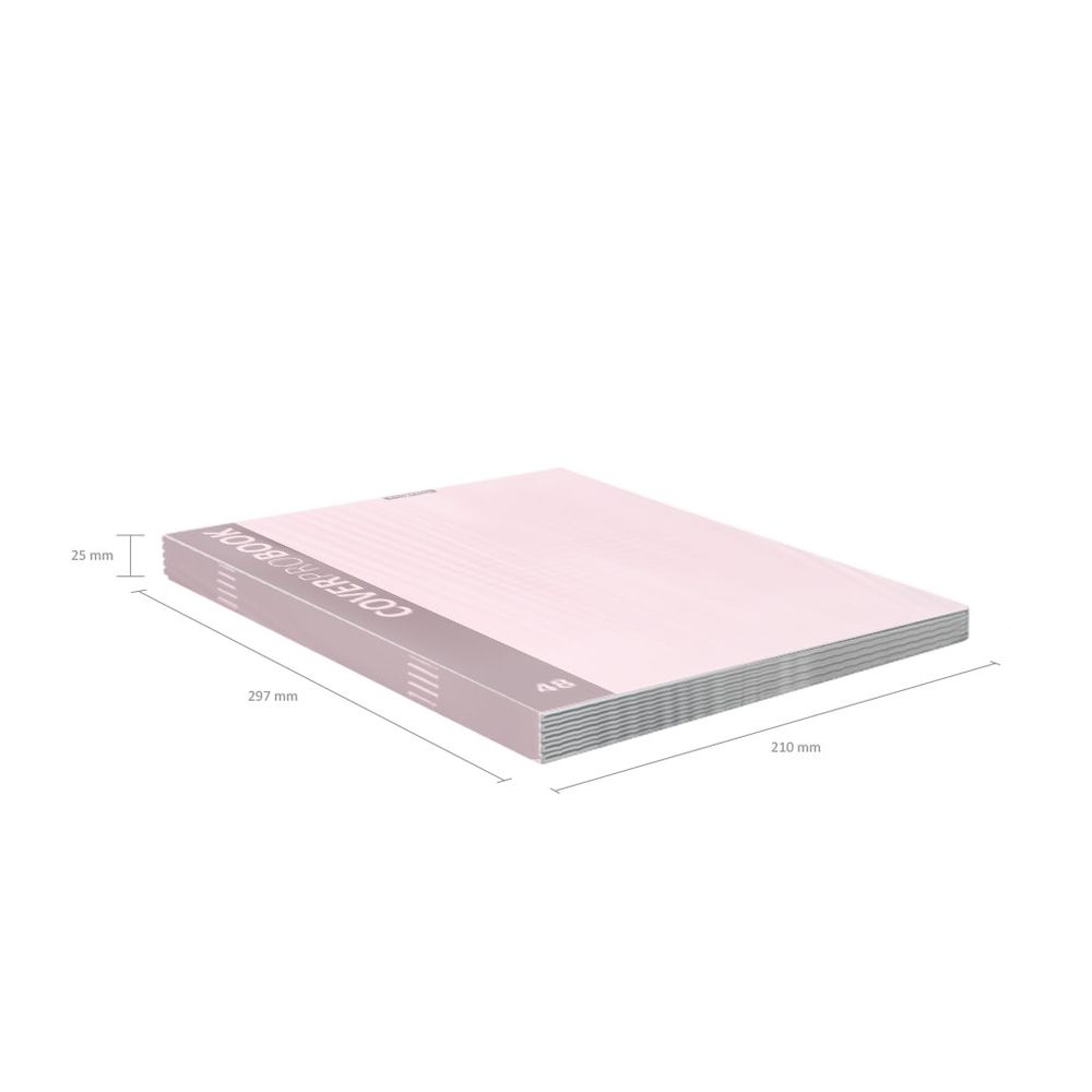 Тетрадь общая ученическая с пластиковой обложкой на скобе ErichKrause CoverProBook Pastel, розовый, А4, 48 листов, клетка