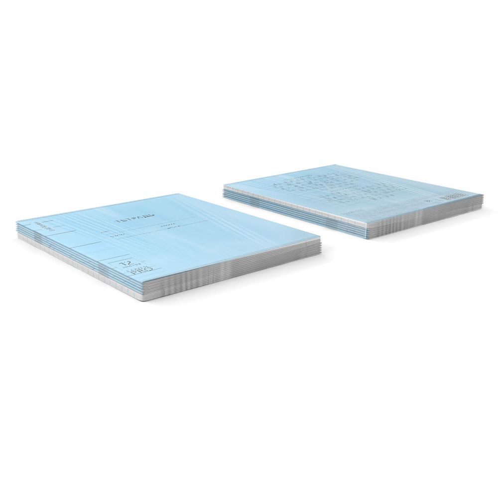 Тетрадь школьная ученическая с пластиковой обложкой на скобе ErichKrause Классика CoverPrо Vivid синий, А5+, 12 листов, линейка