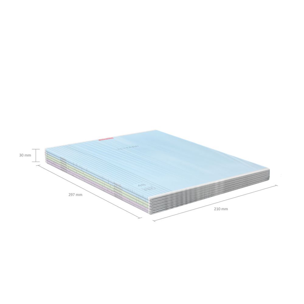 Тетрадь общая ученическая с пластиковой обложкой на скобе ErichKrause Классика CoverPrо ассорти, А4, 48 листов, клетка_MIX-PACK