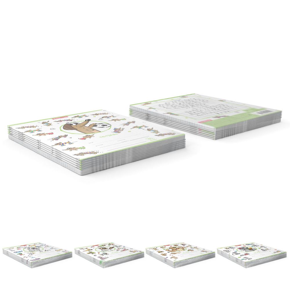 Тетрадь школьная ученическая ErichKrause Busy Dogs, 18 листов, линейка _MIX-PACK