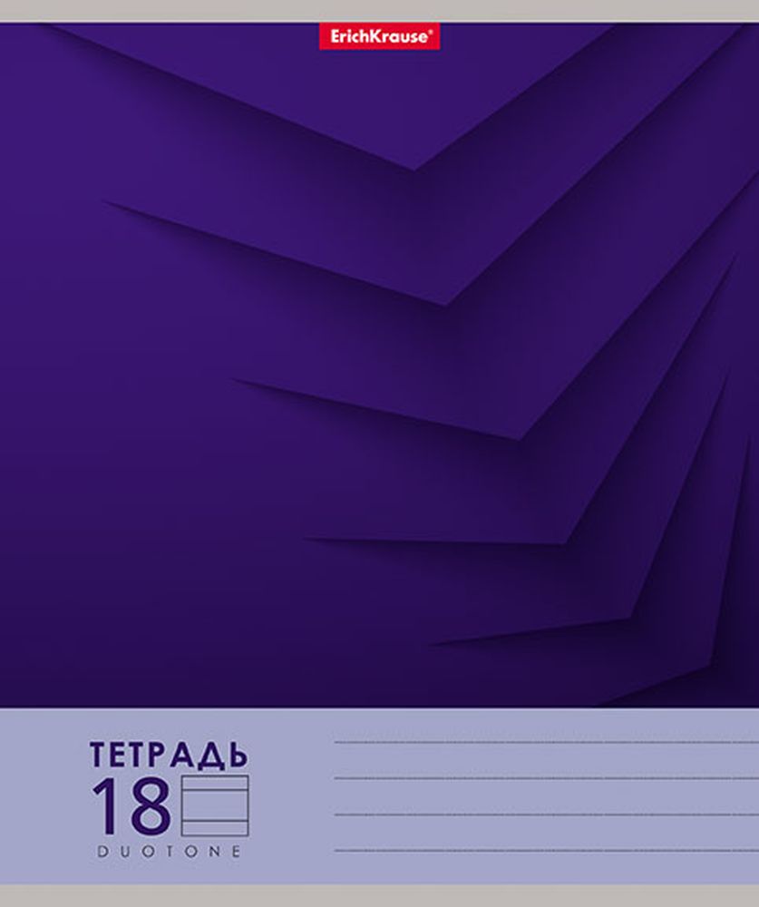 Тетрадь школьная ученическая ErichKrause Duotone Next ассорти, 18 листов, линейка _MIX-PACK