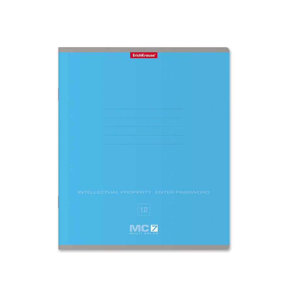 Тетрадь школьная ученическая ErichKrause MC-7 ассорти, 12 листов, клетка _MIX-PACK