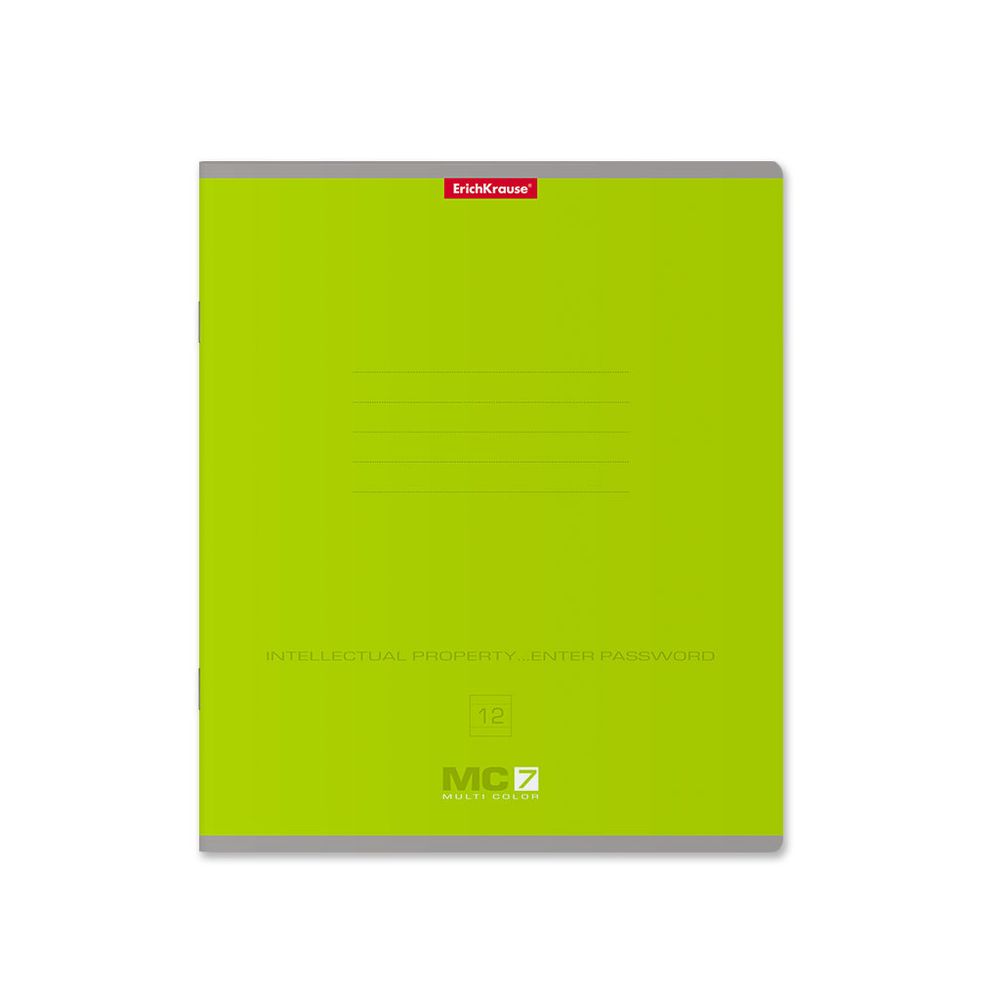 Тетрадь школьная ученическая ErichKrause MC-7 ассорти, 12 листов, линейка _MIX-PACK