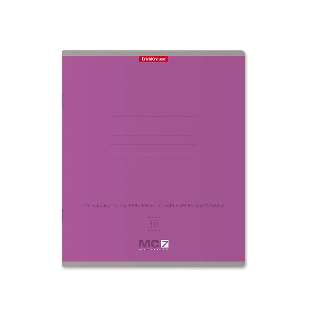 Тетрадь школьная ученическая ErichKrause MC-7 ассорти, 18 листов, линейка _MIX-PACK