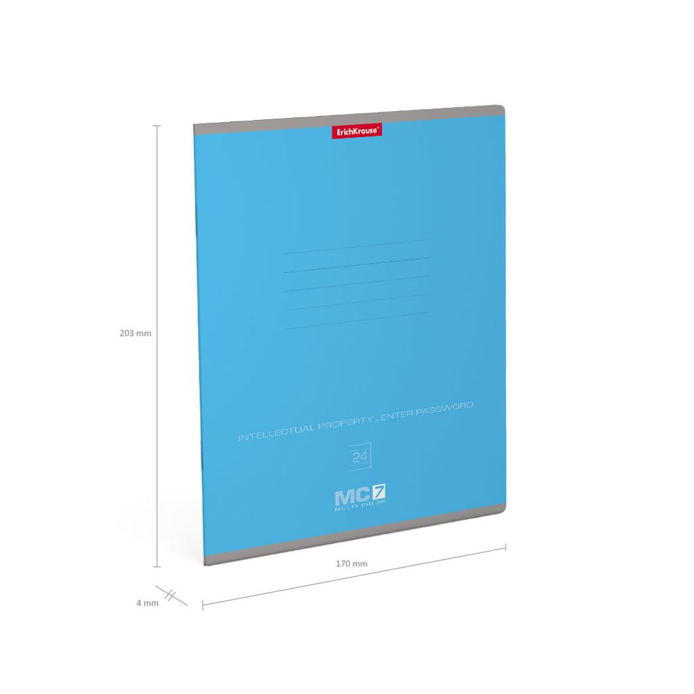 Тетрадь школьная ученическая ErichKrause MC-7 ассорти, 24 листа, линейка _MIX-PACK