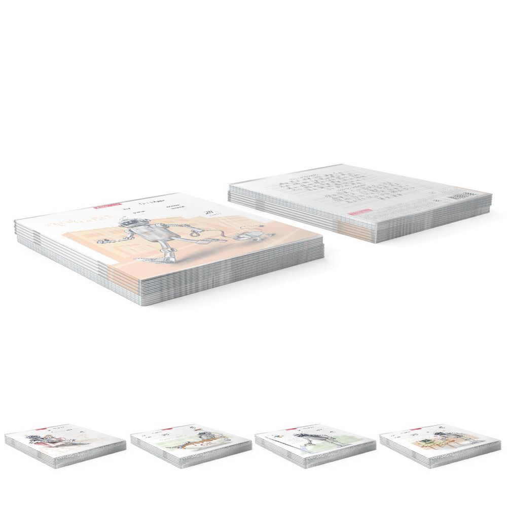 Тетрадь школьная ученическая ErichKrause Robolife, 24 листа, линейка _MIX-PACK