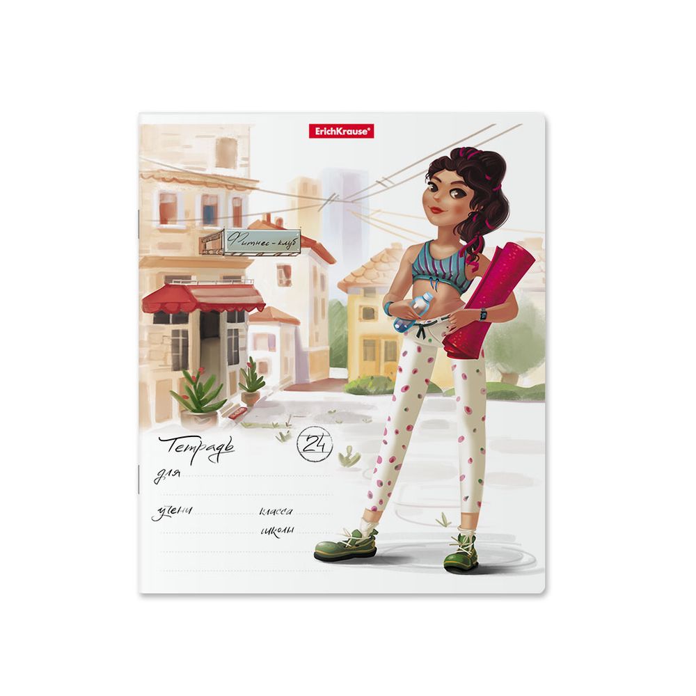 Тетрадь школьная ученическая ErichKrause Девочки-красавицы, 24 листа, линейка _MIX-PACK