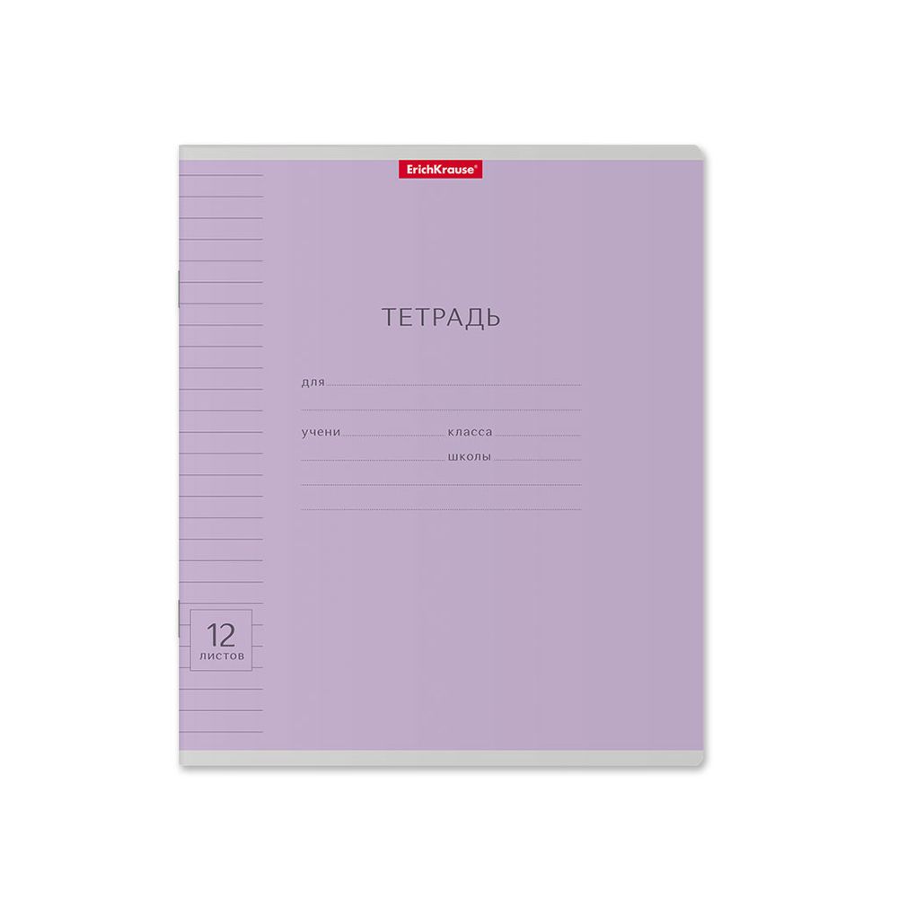 Тетрадь школьная ученическая ErichKrause Классика Visio ассорти, 12 листов, линейка _MIX-PACK