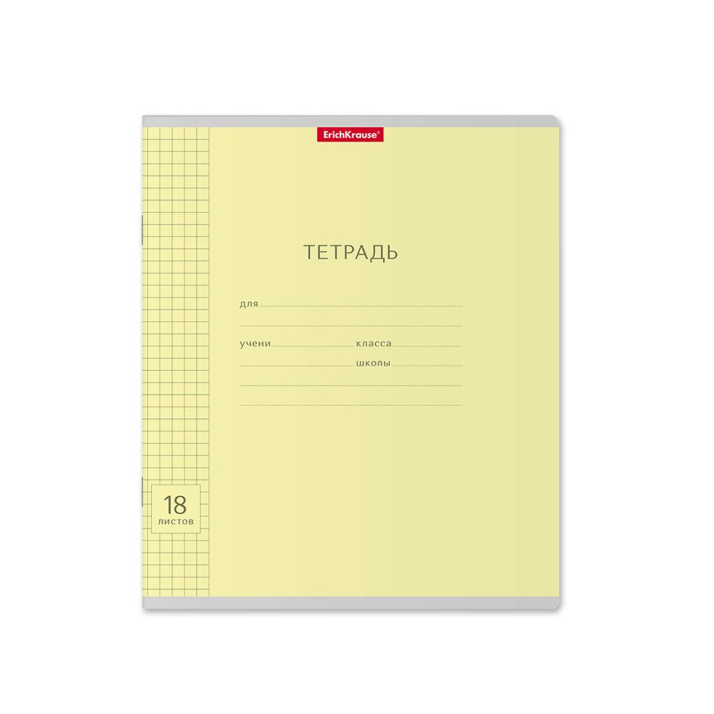 Тетрадь школьная ученическая ErichKrause Классика Visio ассорти, 18 листов, клетка _MIX-PACK